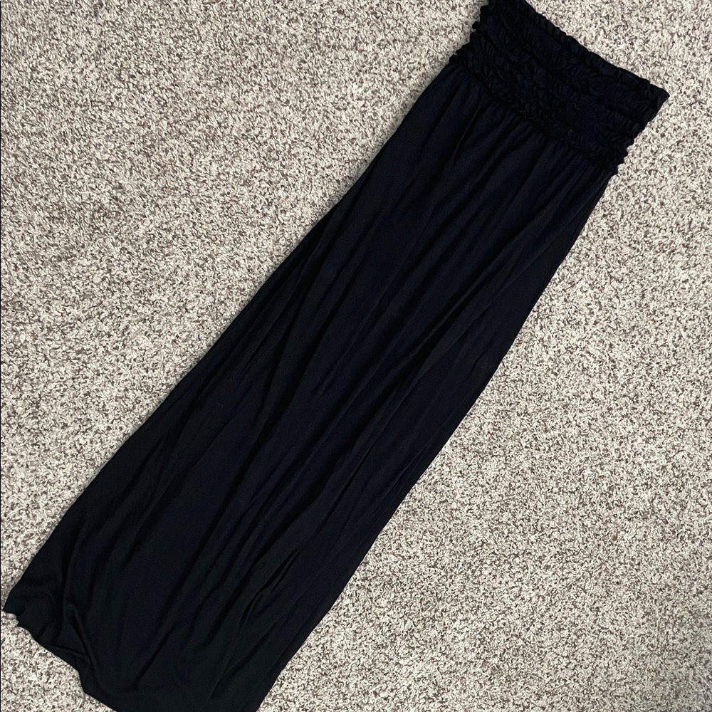 Black tube top dress